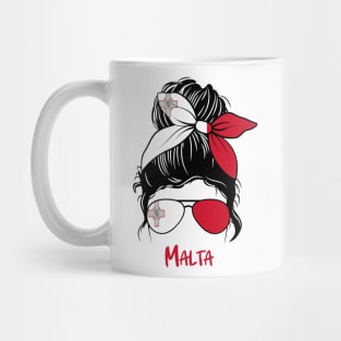 Malta girl, Malta Flag, Malta gift heritage,   Maltese girlfriend, Mug